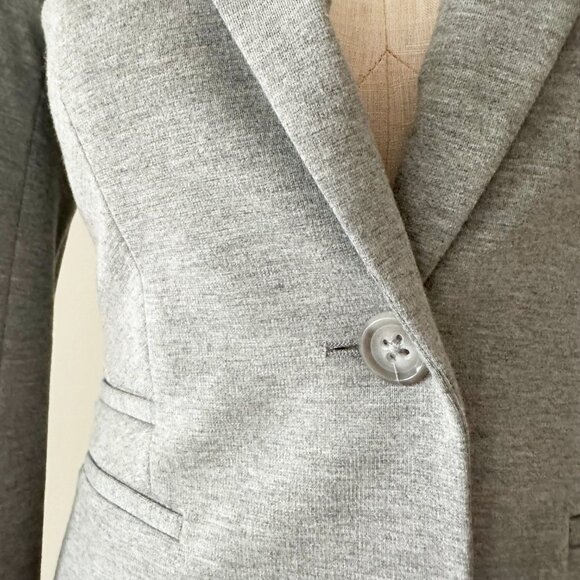 Grey Blazer Jacket Womens Size XS Casual Long Sleeve Jersey Knit - Picture 5 of 9